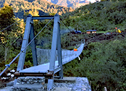 wo new suspension bridges, such as this one, make river crossings in the Hoea Valley safer.