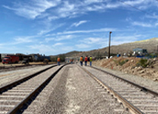 A siding completed at Sierrita adds more than 2,000 feet of track capacity for rail cars there. 