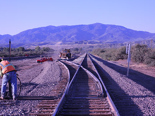 Workers recently put the finishing touches on the Kiser rail yard in Miami.
