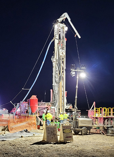 Equipment used in the MILESHIGH project will not look much different than what already exists on the Morenci and Safford mine sites. In this photo, a temperature gradient well is being drilled at a project in Nevada by Zanskar Geothermal & Minerals, which is working in collaboration with Freeport on the development of geothermal resources for innovative leaching projects in the area.