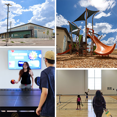 At over 27,000 square feet, the new recreation features an all-abilities playground, a multi-sport court and a gaming lounge.