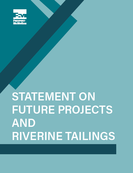 Statement on Future Projects and Riverine Tailings