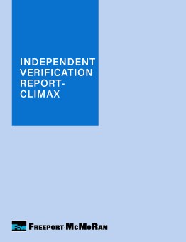 Climax Independent Verification Summary