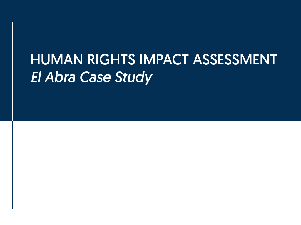 Human Rights Impact Assessment El Abra Operations